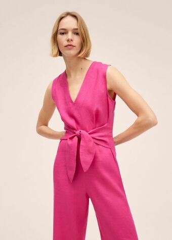 Mango 100% linen jumpsuit offer