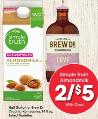 Kroger Simple Truth Almondmilk offer