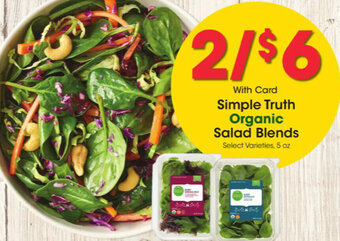 Kroger Simple Truth Organic Salad Blends 5 oz. offer