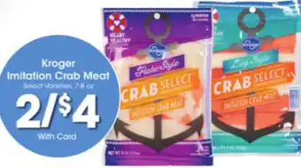 Kroger Kroger Imitation Crab Meat 7-8 oz. offer