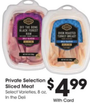 Kroger Private Selection Sliced Meat offer