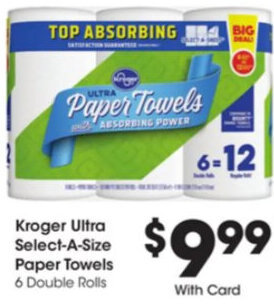 Kroger Kroger Ultra Select-A-Size Paper Towels offer