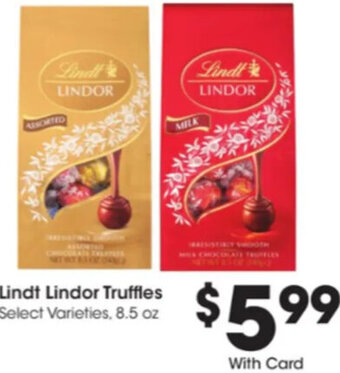Kroger Lindt Lindor Truffles 8.5 oz. offer