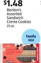 Aldi Benton's Assorted Sandwich Creme Cookies 25 oz. offer