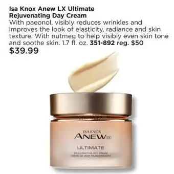 Avon Ultimate rejuvenating day cream offer