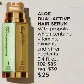 Avon Aloe dual-active hair serum offer