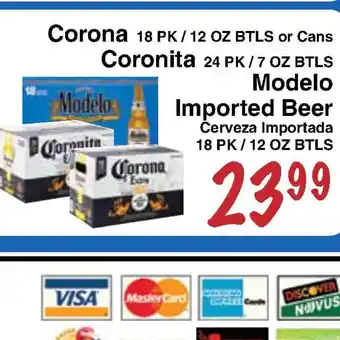 Corona/modelo imported beer