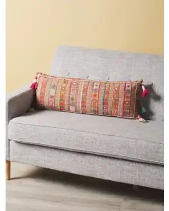 Home Goods 12x32 embroidered tassel pillow offer
