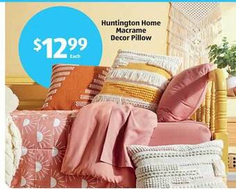 Aldi Huntington home macrame decor pillow offer