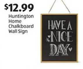 Aldi Huntington home chalkboard wall sign offer