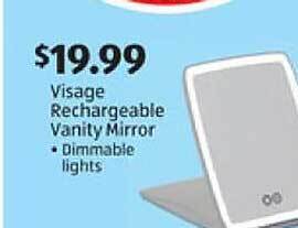 Aldi Visage rechargeable vanity mirror offer