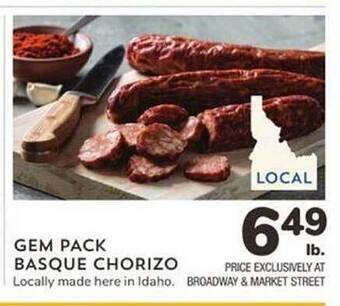 Albertsons Gem pack basque chorizo offer
