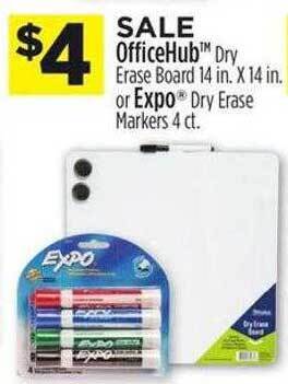 Dollar General Officehub dry erase board or expo dry erase markers offer