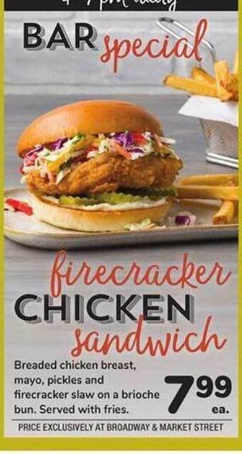 Albertsons Firecracker chicken sandwich offer