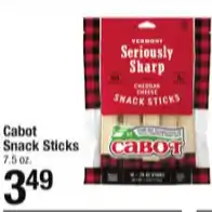 Shaw's Cabot snack sticks offer