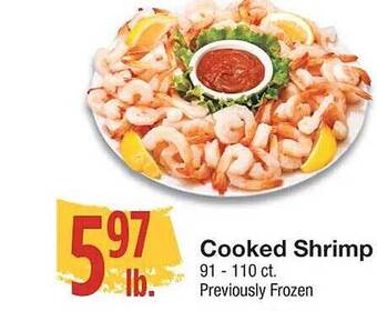 Amigos United Cooked shrimp offer