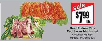 Rancho Markets Beef flaken ribs regular or marinated offer
