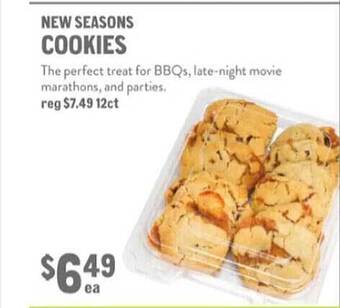 New Seasons Market New seasons cookies offer