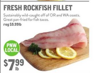 New Seasons Market Fresh rockfish fillet offer