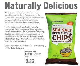 New Seasons Market New seasons kettle chips offer