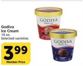 Vons Godiva ice cream offer