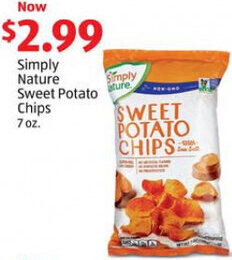 Aldi Simply Nature Sweet Potato Chips 7 oz. offer