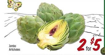 Sprouts Farmers Market Jumbo artichokes offer