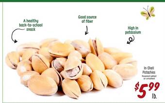 Sprouts Farmers Market Inshell pistachios offer