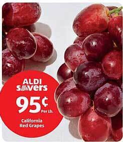 Aldi California red grapes offer