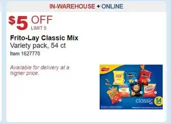 Costco Frito-lay classic mix offer