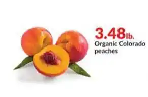 Hy-Vee Organic colorado peaches offer