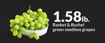 Hy-Vee Basket & bushel green seedless grapes offer