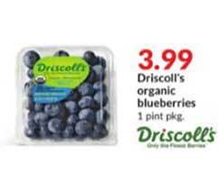 Hy-Vee Driscoll's organic blueberries offer
