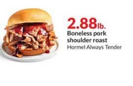 Hy-Vee Boneless pork shoulder roast offer