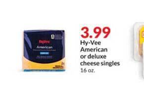 Hy-Vee Hy-vee american or deluxe cheese singles offer