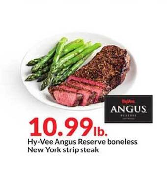 Hy-Vee Hy-vee angus reserve boneless new york strip steak offer