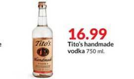 Hy-Vee Tito's handmade vodka offer