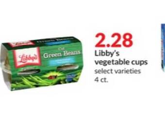 Hy-Vee Libby's vegetable cups offer