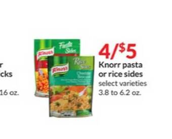 Hy-Vee Knorr pasta or rice sides offer