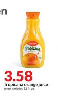Hy-Vee Tropicana orange juice offer