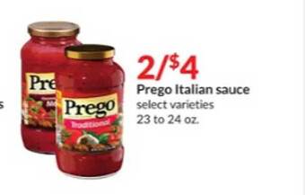 Hy-Vee Prego italian sauce offer