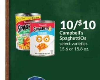 Hy-Vee Campbell's spaghettios offer