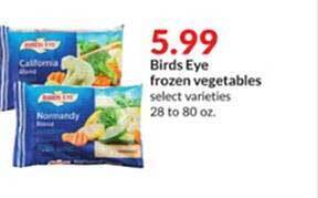 Hy-Vee Birds eye frozen vegetables offer