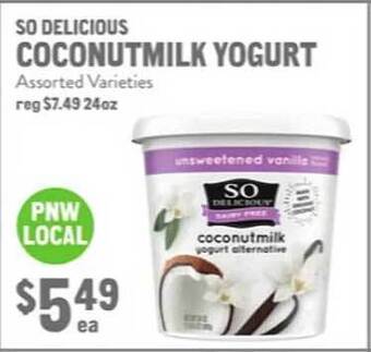 New Seasons Market So delicious coconutmilk yogurt offer