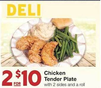 United Supermarkets Chicken tender plate offer