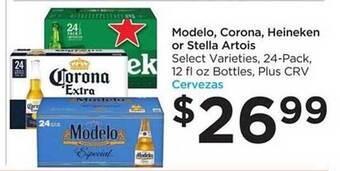 Foods Co Modelo, corona, heineken or stella artois offer