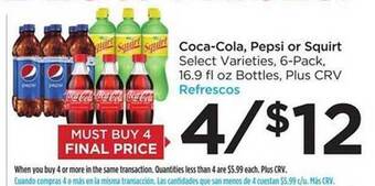 Foods Co Coca-cola, pepsi or squirt offer