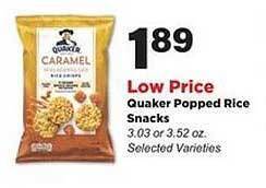 Stater Bros Quaker popped rice snacks offer