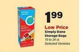 Stater Bros Simply done storage bags offer