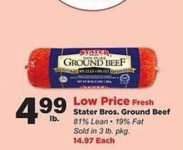 Stater Bros Starter bros. ground beef offer